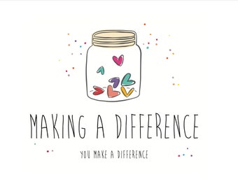 Making A Difference' Postcard