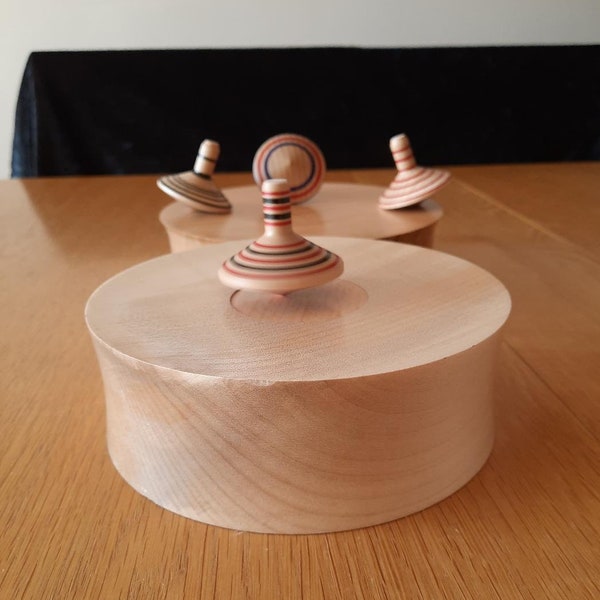 Back In Stock - BEST SELLER OF 2021/22 ... Hand Turned Wooden Spinning Tops - The Perfect Little Gift Proudly Hand Made In Great Britain