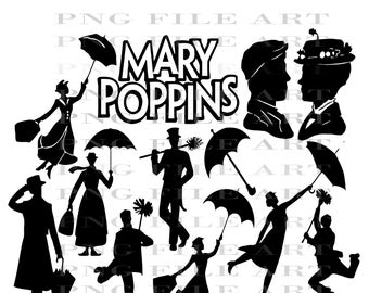 Mary poppins clipart | Etsy
