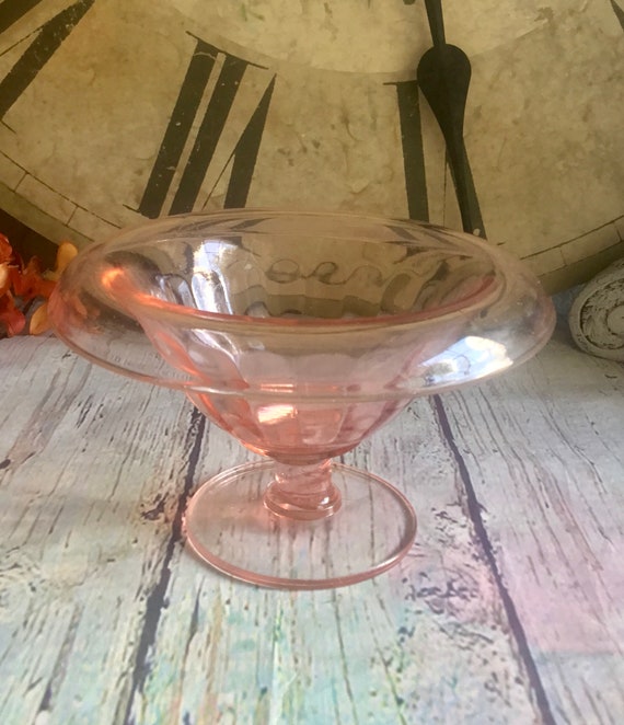 Vintage Pink Depression Glass Gravy Bowl Mayonnaise Dish / Etsy
