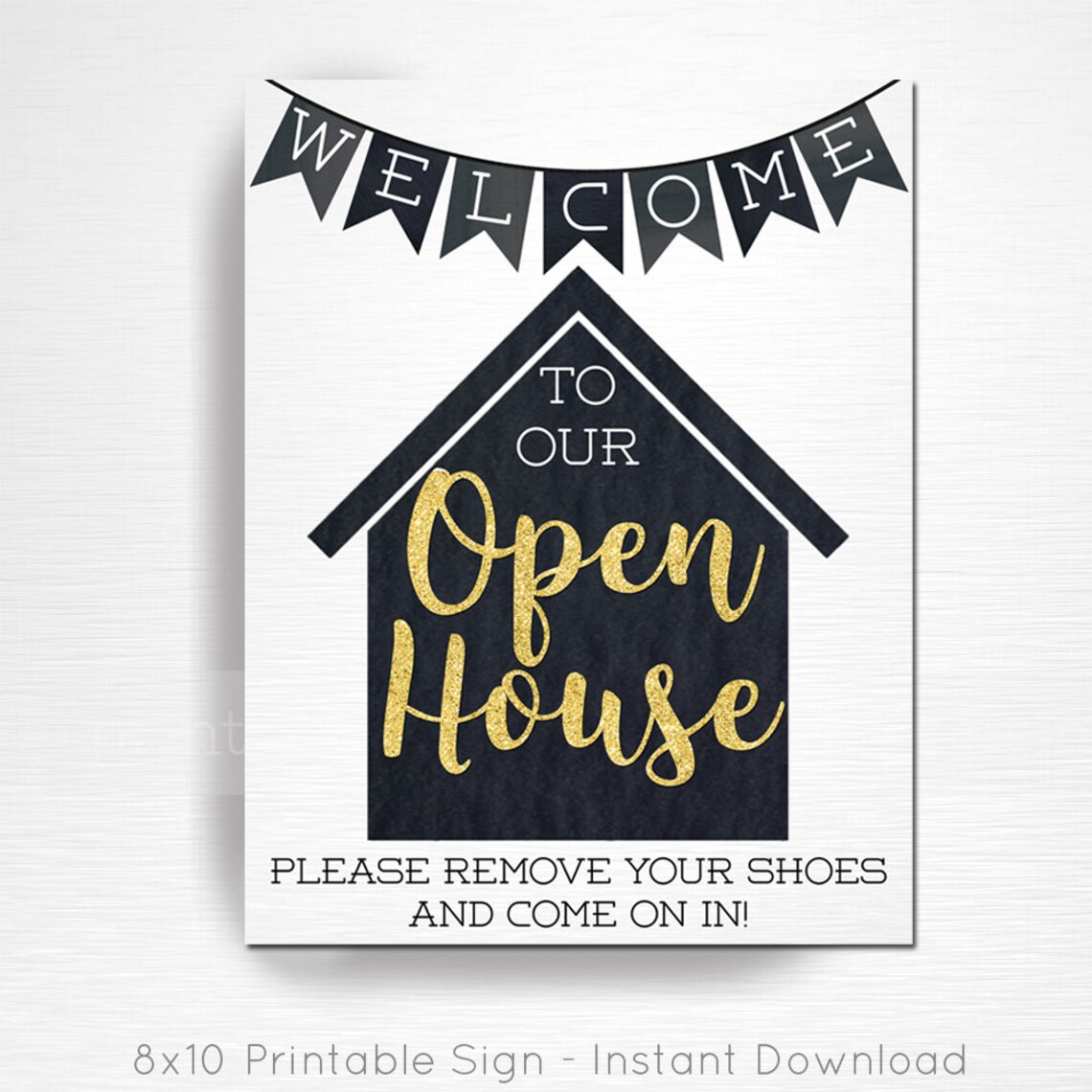 Real Estate Listing Open House Sign Instant Download Etsy