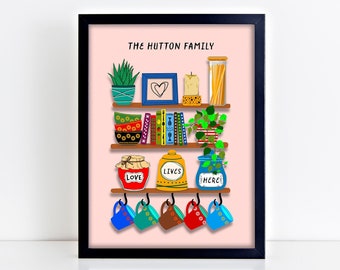 New Home Gift, Personalised New Home Print, Congratulations On Your New Home Wall Decor, Personalised Family Print, Custom Street Name Print