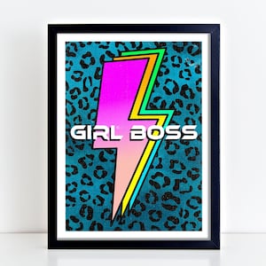 Girl Boss Print / Independent Women / Woman Empowerment / Wellbeing / Positive / Inspirational Print / Strong Women / Feminist Art Print