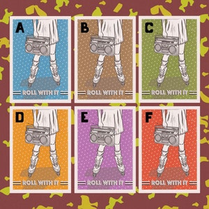 Roller Skating Art Print / Roller Skater Girl / Roller Blading Prints / Skating Art Prints / Skating Wall Decor / Skating Gifts / Skates