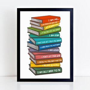 Positive, Inspirational Art Print, Wellbeing, Empowerment Print, Positive Wall Decor, Children&#39;s Bedroom Wall Decor