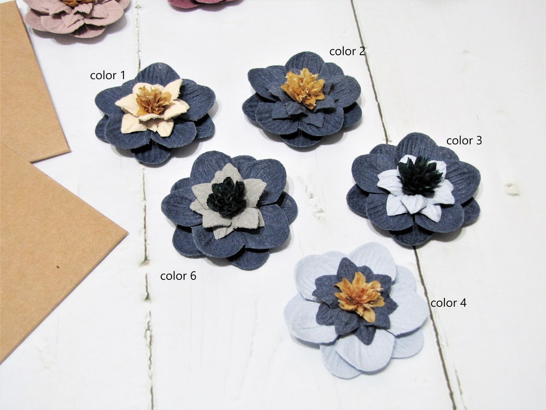 5 Pieces of Artificial Flowers, Fabric Flower, 5 Flower Colors to Decor