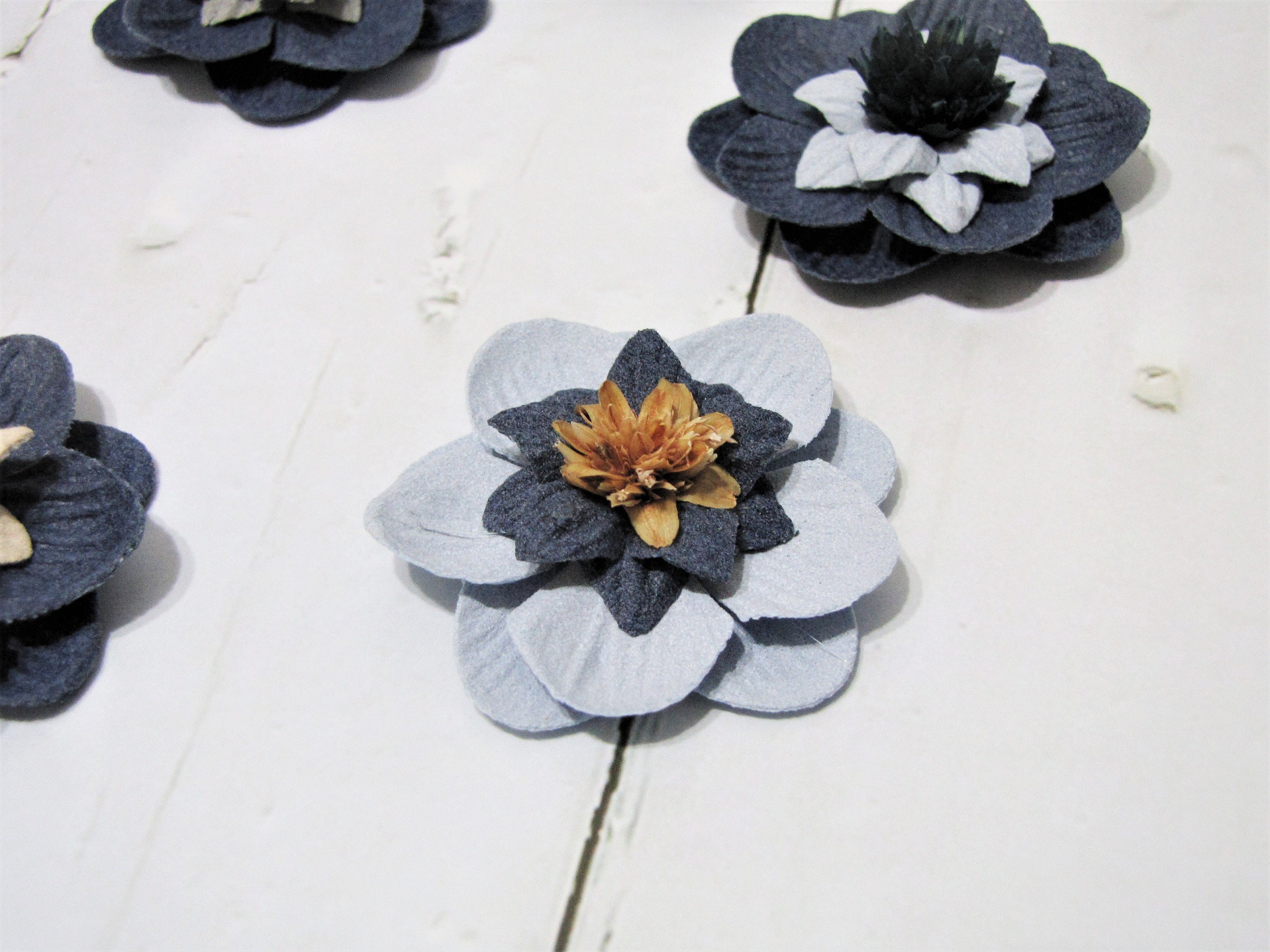 5 Pieces of Artificial Flowers, Fabric Flower, 5 Flower Colors to Decor
