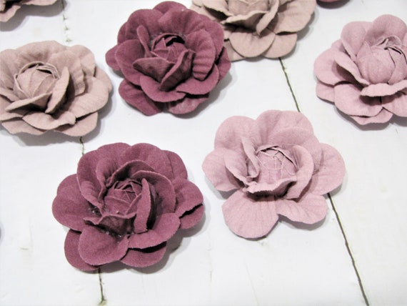 5 Stoffblumen, rosafarbene Stoffblume, Blume zum Verzieren von Hüten, Schuhen, Taschen oder Gürteln, Haarspangenblume, Blumenapplikation