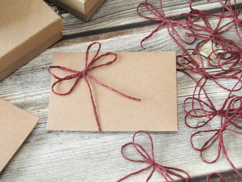 Candy Bag Bows Paper Bows Cards Decor 50 Burgundy Pre-Tied Double Bows for Gift Wrapping Wedding Cake Bags Candy Buffet Bags