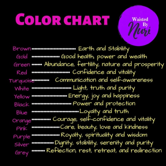 Waist Bead Color Chart