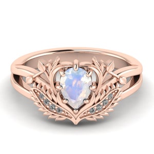 Rainbow Moonstone Ring, Sterling Silver Stacking Rings, Stone Rings for Women, Christmas Ring, moonstone June Birthstone Gift for her