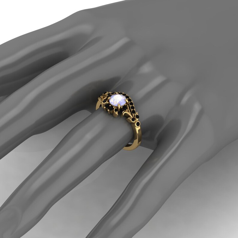 Moonstone Ring Gold Vermeil or Sterling Silver 925 Statement Etsy