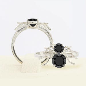 Onyx Spider Ring, Web Black Onyx Ring, spiderweb ring, spider jewelry, Halloween Onyx rings, spider jewelry, Spider Net web Ring