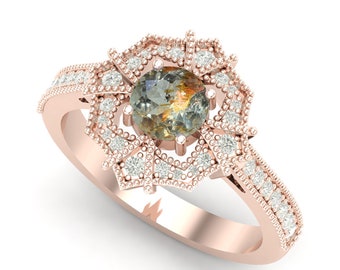 CONFETTI SUNSTONE Multi Flake Sparkling Ring,925 Sterling Silver Rainbow Sunstone Tempting Blend Of Many Beautiful Colors For Jewelry Making