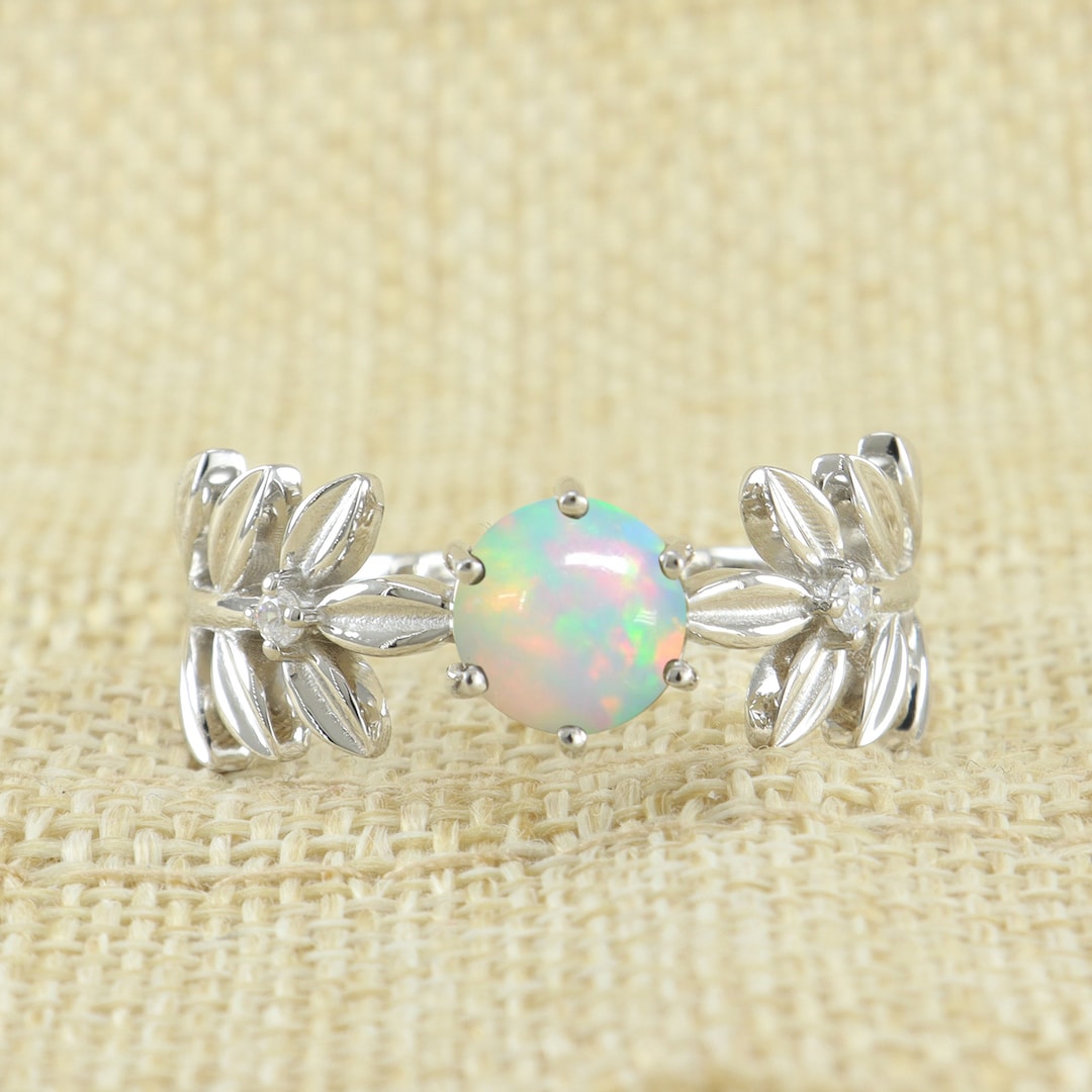 Anello in argento 925 con amazzonite, pietra di luna bianca - Dorato Anello in argento 925 con amazzonite, pietra di luna bianca - Dorato