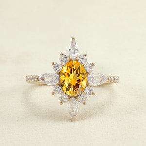 Natural Gems ring,November Birthstone Ring,Citrine Dainty Ring,Personalized Gift,Bridesmaid Ring,Engagement Ring,Silver Ring, Love Promise