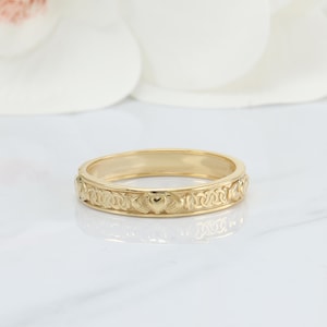 Eternity Claddagh Heart Ring Traditional Irish Celtic gold Crown Claddagh Ring for Her Yellow Vermeil Claddagh Ring, Solitaire Claddagh Ring