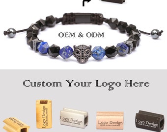 Vendita Online Bracciale Giro Singolo In Pietre Naturali, Lavica Nera - Foto 3