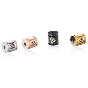 Custom Engraved Stainless Steel Charm Beads: DIY Jewelry Making (7x9mm, 10pcs/pack