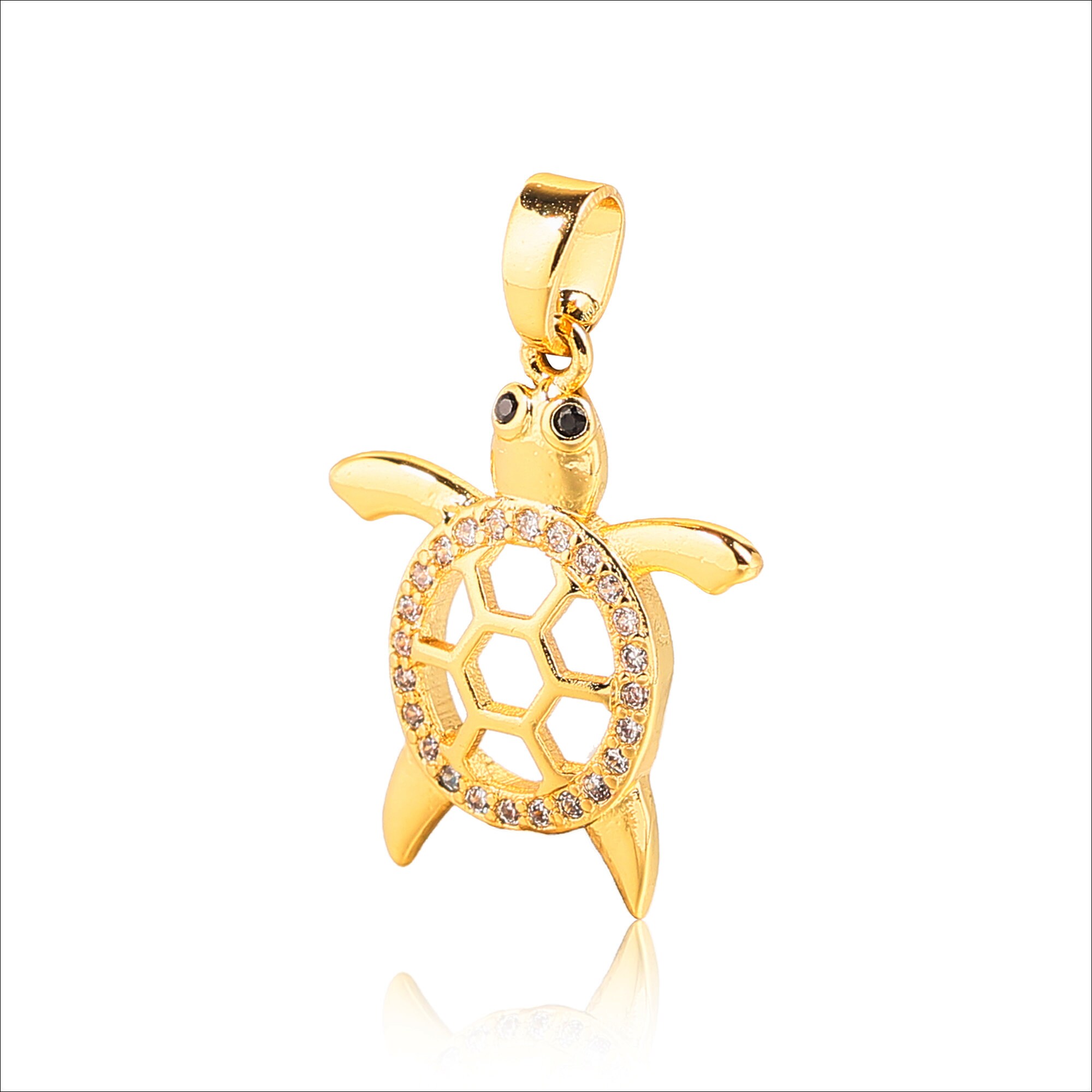 Free Shipping 10 Pcs Gold Turtle Charm Pendants for Diy