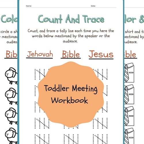 Printable Kids Workbook JW Toddler Workbook Kids Meeting - Etsy