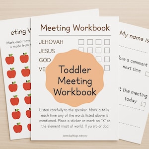 JW Toddler Meeting Workbook – Interactive Printable for Kingdom Hall | Jehovah’s Witness Quiet Activity