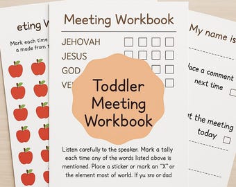 JW Toddler Meeting Workbook – Interactive Printable for Kingdom Hall | Jehovah’s Witness Quiet Activity