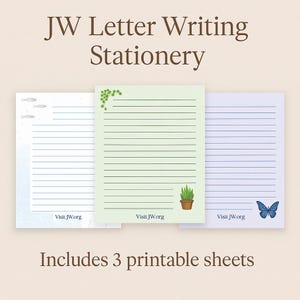 JW Letter Writing Stationery – 3 Pack Printable | Ministry Encouragement for Meetings & Assemblies