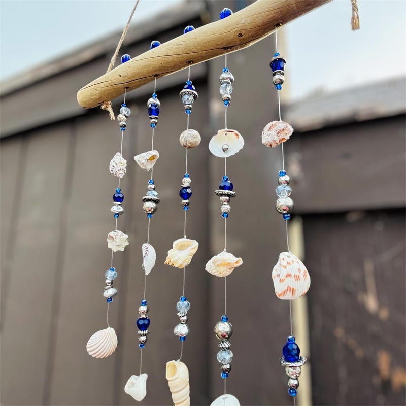 View of Sea Shell Wind Chime - Etsy
