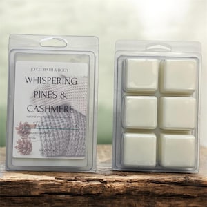 TifOrganics Whispering Pines & Cashmere Wax Melts | Cozy Home Fragrance | Coconut Soy Fall Wax
