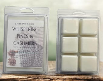 TifOrganics Whispering Pines & Cashmere Wax Melts | Cozy Home Fragrance | Coconut Soy Fall Wax