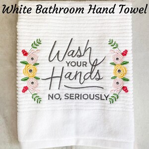 Bathroom Decor, Hand Towels, Embroidered Towel, New Home Gift, Gift for Sister, image 4