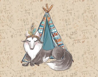 Indischer Wolf Etsy