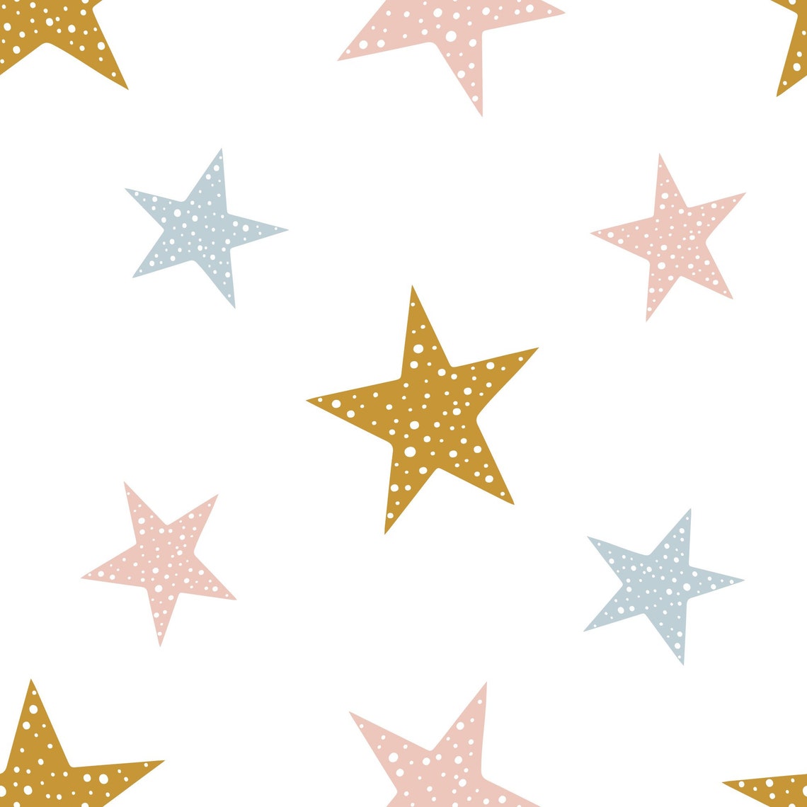 Pastel Stars Wallpaper Stars Wallpaper Accent Wallpaper Peel - Etsy