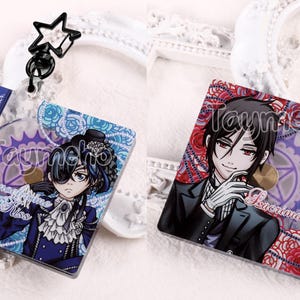 Openable Black Butler Acrylic CD Charm, Ciel Phantomhive & Sebastian Michaelis