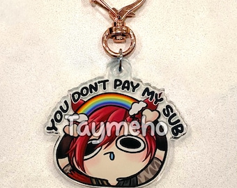 G&#39;raha Tia You Don&#39;t Pay My Sub Meme FFXIV Acrylic Keychain