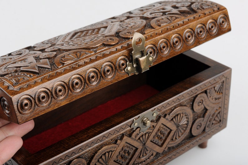 wooden box hand carved wooden box jewelery box Wood jewelry box anniversary gift jewelry box \u0441arved wood box jewelry case wooden
