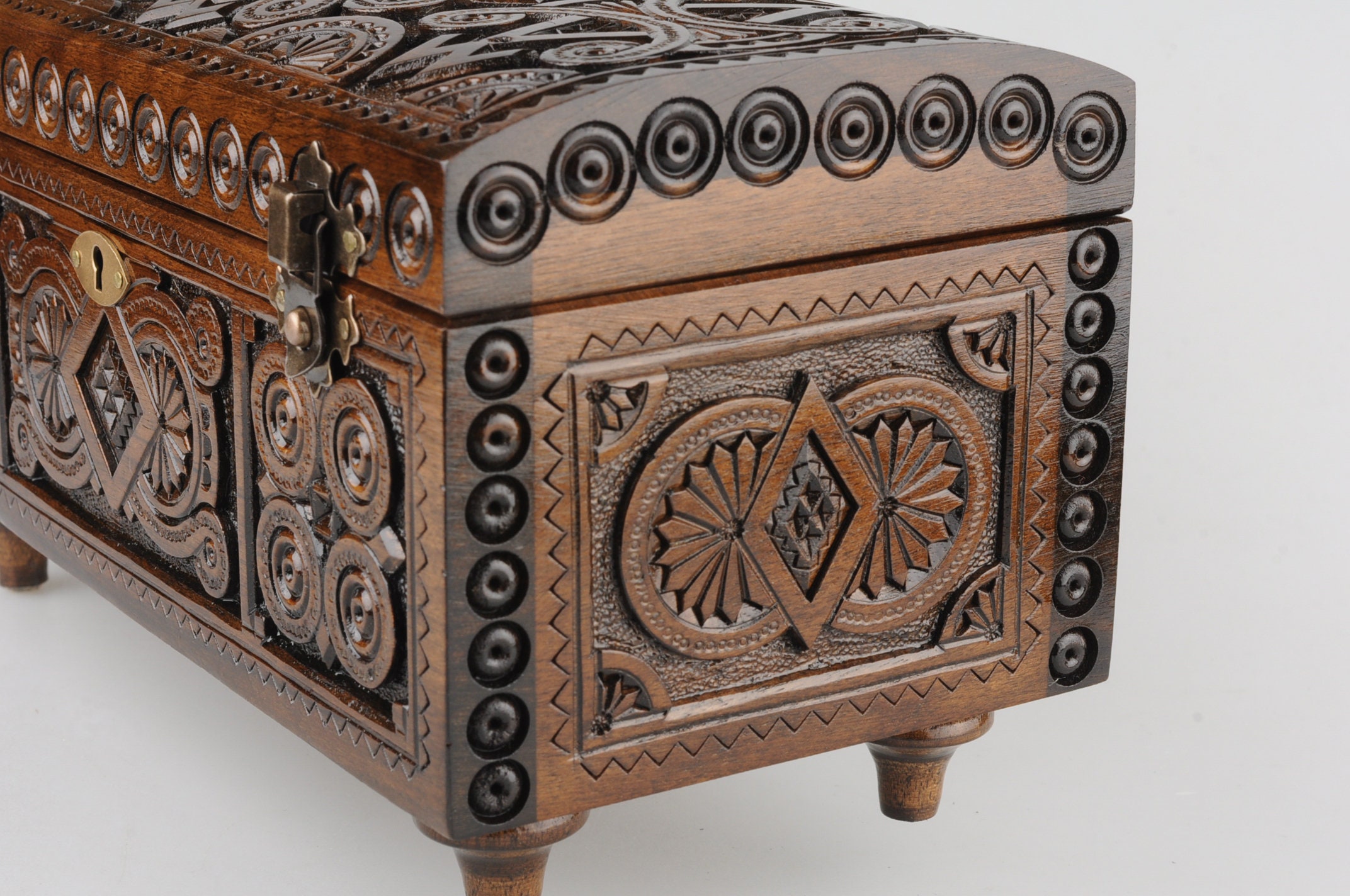 Holz-Schmuck-Box mit Schlüssel Arved Holz-Box | Etsy