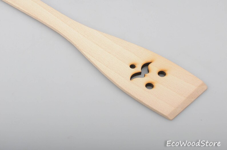 Wooden Spatula Nonstick Spatula Mustache Face Spatula Etsy