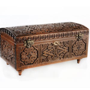 Large wooden box, carved wood coffer, Wood jewelry box, jewelry case wooden, сarved wood box, jewelry box, wooden box, jewellery box