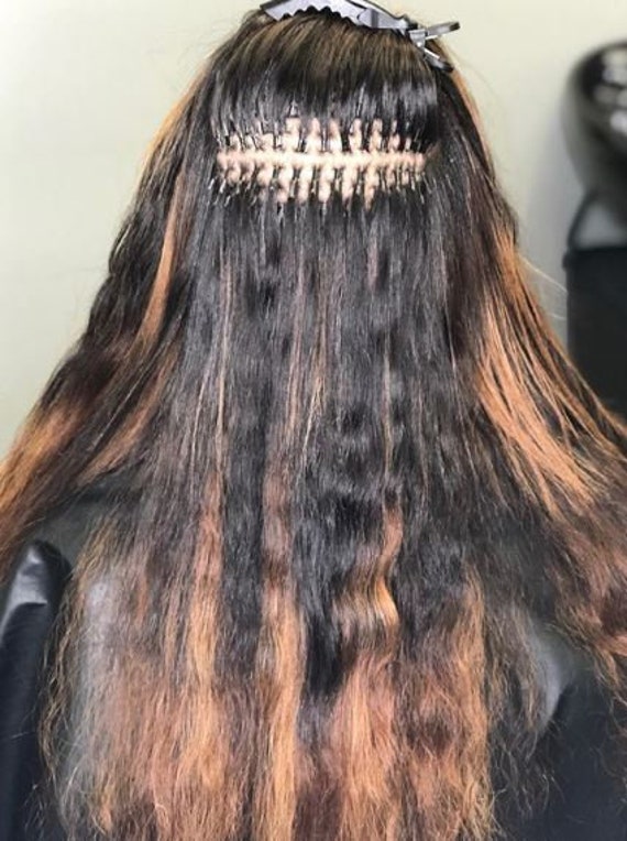 Cia Kett Kinky Straight Hair Extensions Microlink Etsy