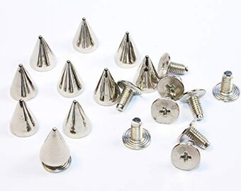 50 Pyramiden-Nieten Pyramidennieten 9x9mm Gothic Punk gold