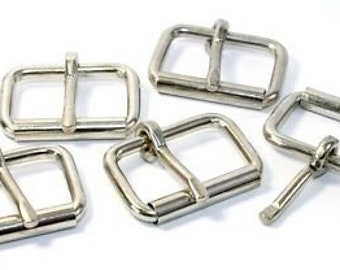 10x Rollschnallen-Gurtschnallen 16mm Stahl vernickelt