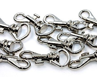 F/ür 30mm Gurt//Band. Karabinerhaken mit Blattfeder 5 St/ück 49,5x30mm Stahl verchromt