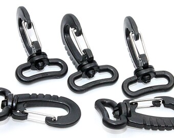 10 Karabiner aus Kunststoff 73 x 36mm Gurtbreite 25mm Schnapphaken Haken 10 Karabiner aus Kunststoff 73 x 36mm Gurtbreite 25mm Schnapphaken Haken