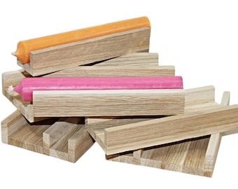 Kerzenverpackung Eiche rohlinge für Stabkerzen Geschenke Klötzchen Geburtstag Mitbringsel Freude DIY Handarbeit