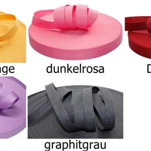 3m Gurtband 30mm Taschengurt Gurtbänder Farbwahl 0,58 EUR/m image 4