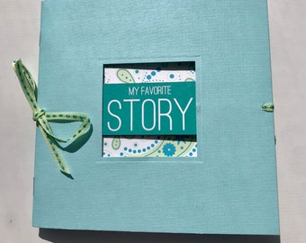 Pre-Made Scrapbook Album and Journal ‘My Favorite Story’ - Photo Album and Memory Book (Journal, Record, Memory, Student, Teens, Gift)