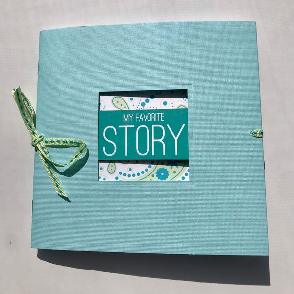 Pre-Made Scrapbook Album and Journal ‘My Favorite Story’ - Photo Album and Memory Book (Journal, Record, Memory, Student, Teens, Gift)