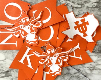 Personalized University of Texas Graduation Banner // Custom UT Austin Party Decor // Longhorns Graduation Decor